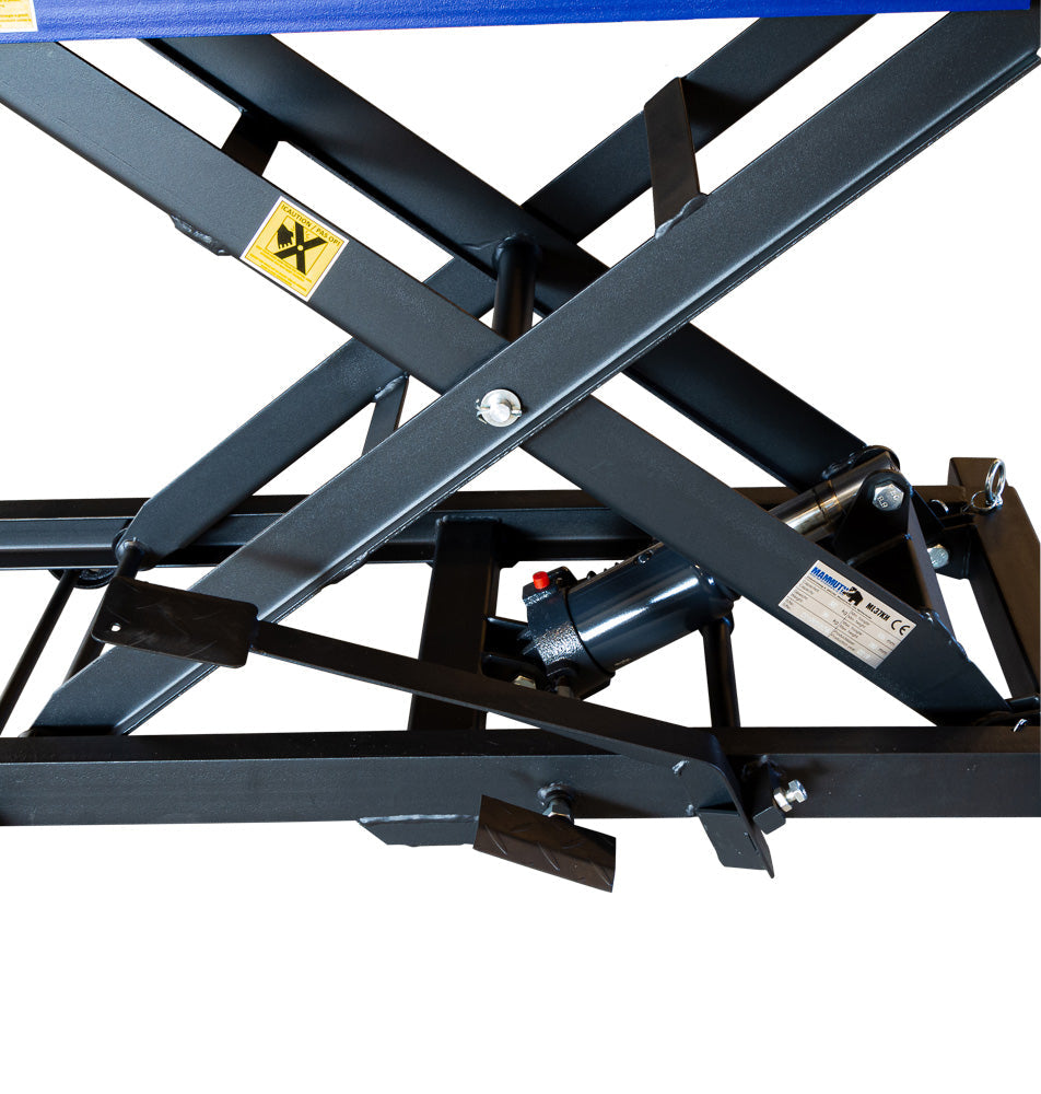 Ponte sollevatore idraulico a forbice per moto da officina capacità max. 360kg altezza regolabile 205-780 mm, ponte sollevatore alzamoto da officina operazione idraulica piattaforma, Mammuth Olanda
