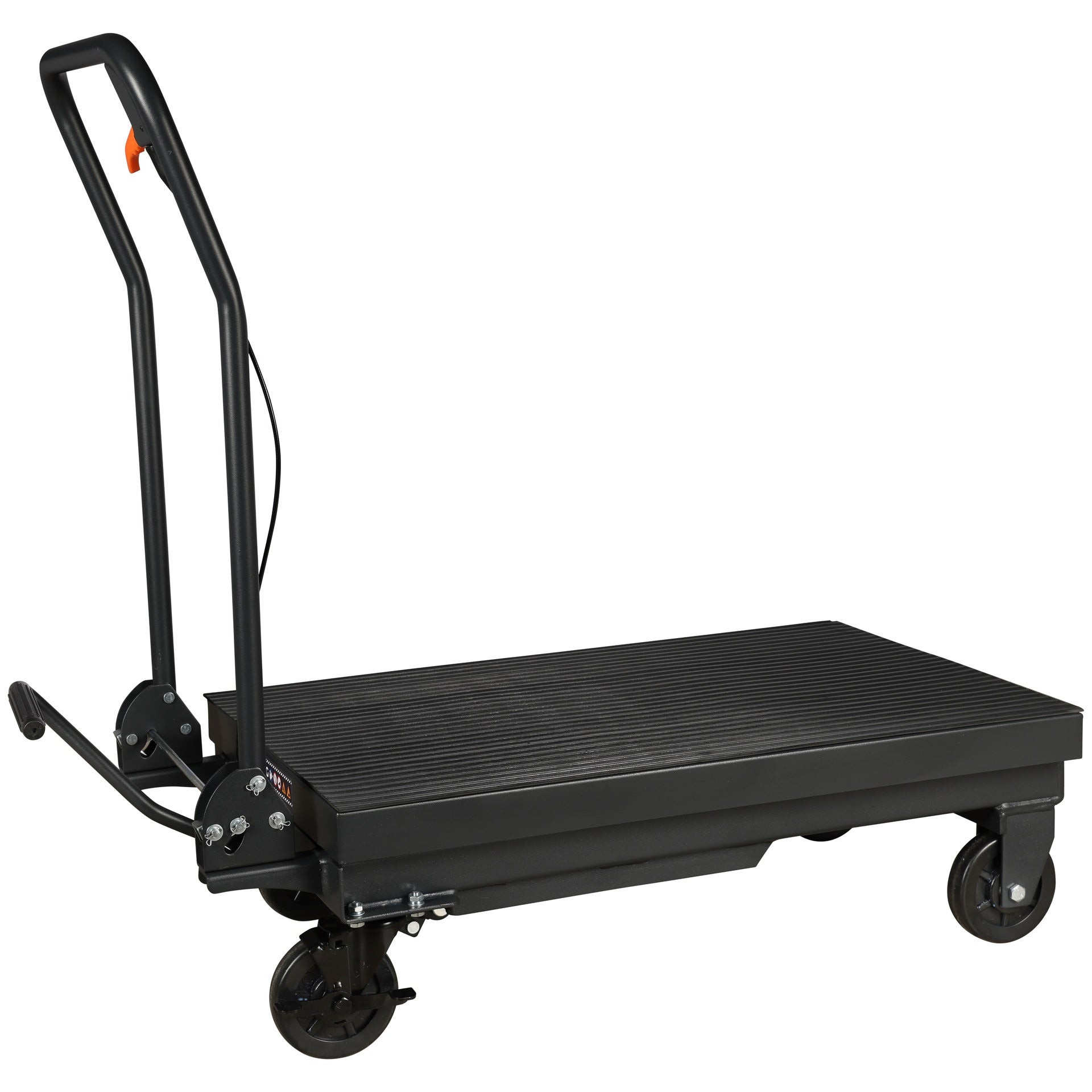 Tavolo elevatore idraulico mobile con altezza di sollevamento 390-910 mm, piattaforma 852 X 502 mm, capacita' di carico 500 kg, carrello idraulico a forbice , carrello elevatore idraulico, Mammuth