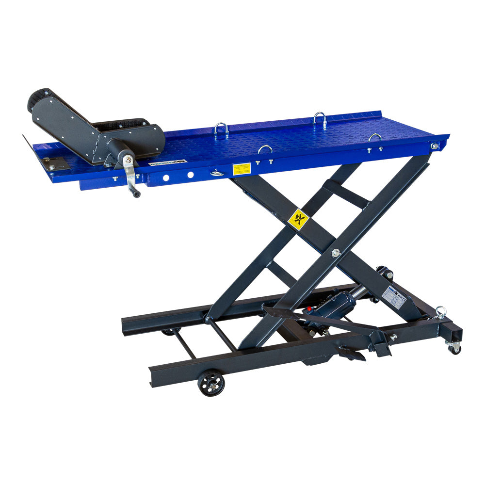 Ponte sollevatore idraulico a forbice per moto da officina capacità max. 360kg altezza regolabile 205-780 mm, ponte sollevatore alzamoto da officina operazione idraulica piattaforma, Mammuth Olanda