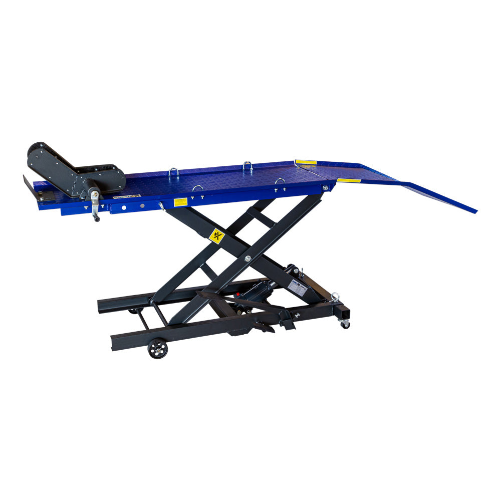 Ponte sollevatore idraulico a forbice per moto da officina capacità max. 360kg altezza regolabile 205-780 mm, ponte sollevatore alzamoto da officina operazione idraulica piattaforma, Mammuth Olanda