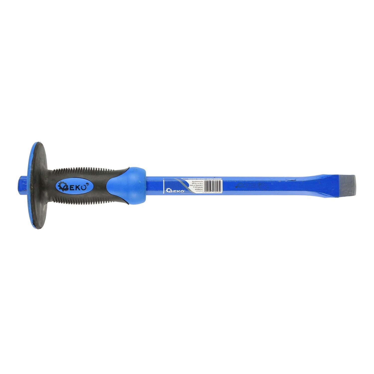 Scalpello da muratore piatto con paracolpo 350 x 18mm, acciaio Cr-V, per materiali duri mattoni calcestruzzo pietre, impugnatura antiscivolo