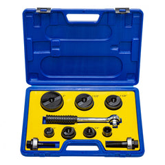 Kit di perforazione manuale, set di punzoni per espulsione a cricchetto, con chiave a cricchetto 6 dimensioni di matrice, per alluminio e lamiera