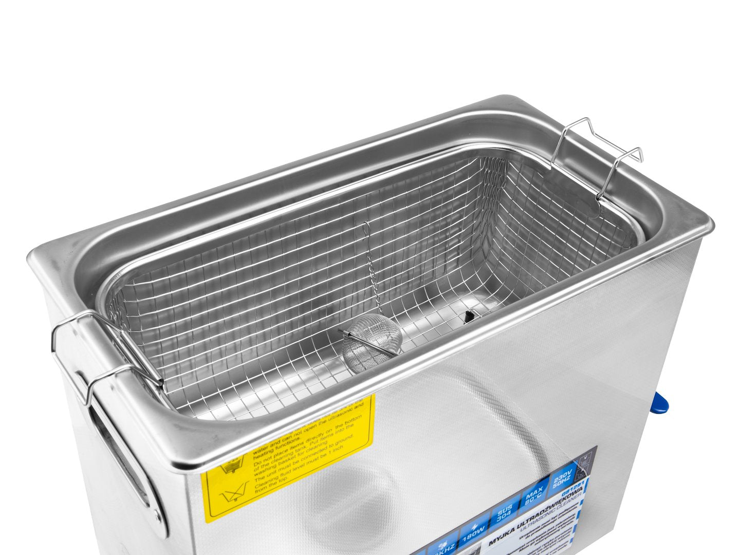 Pulitore a ultrasuoni professionale in acciaio inossidabile, potente macchina di pulizia ad ultrasuoni a frequenza di 40 khz, digitale professionale con timer, 6 litri 180 W Geko