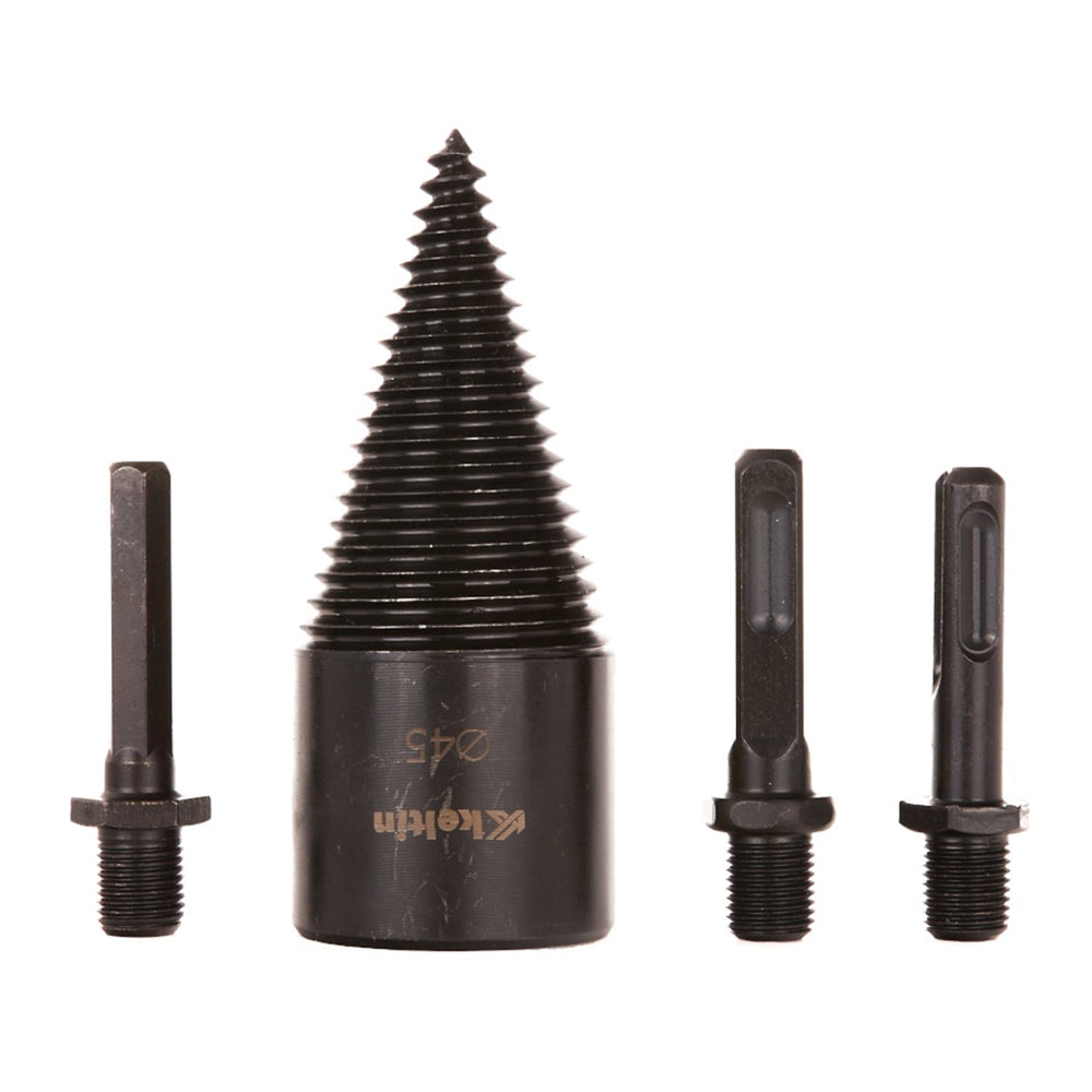 Punta per spaccare la legna, 3 aste di perforazione,  con cono da 45 mm, rimovibile