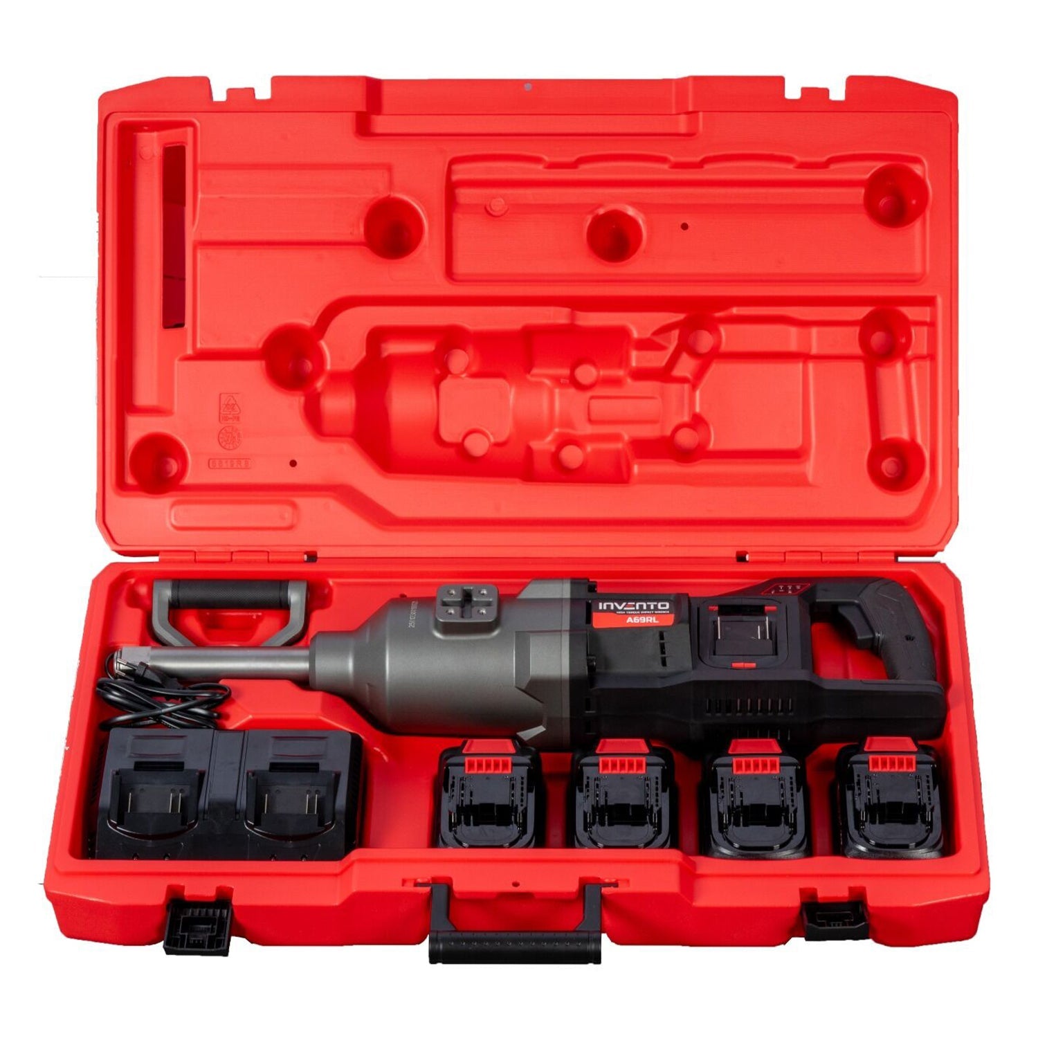 Avvitatore a impulsi elettronico per camion e attrezzature pesanti con 4 batterie 8 Ah coppia massima 4000 Nm
