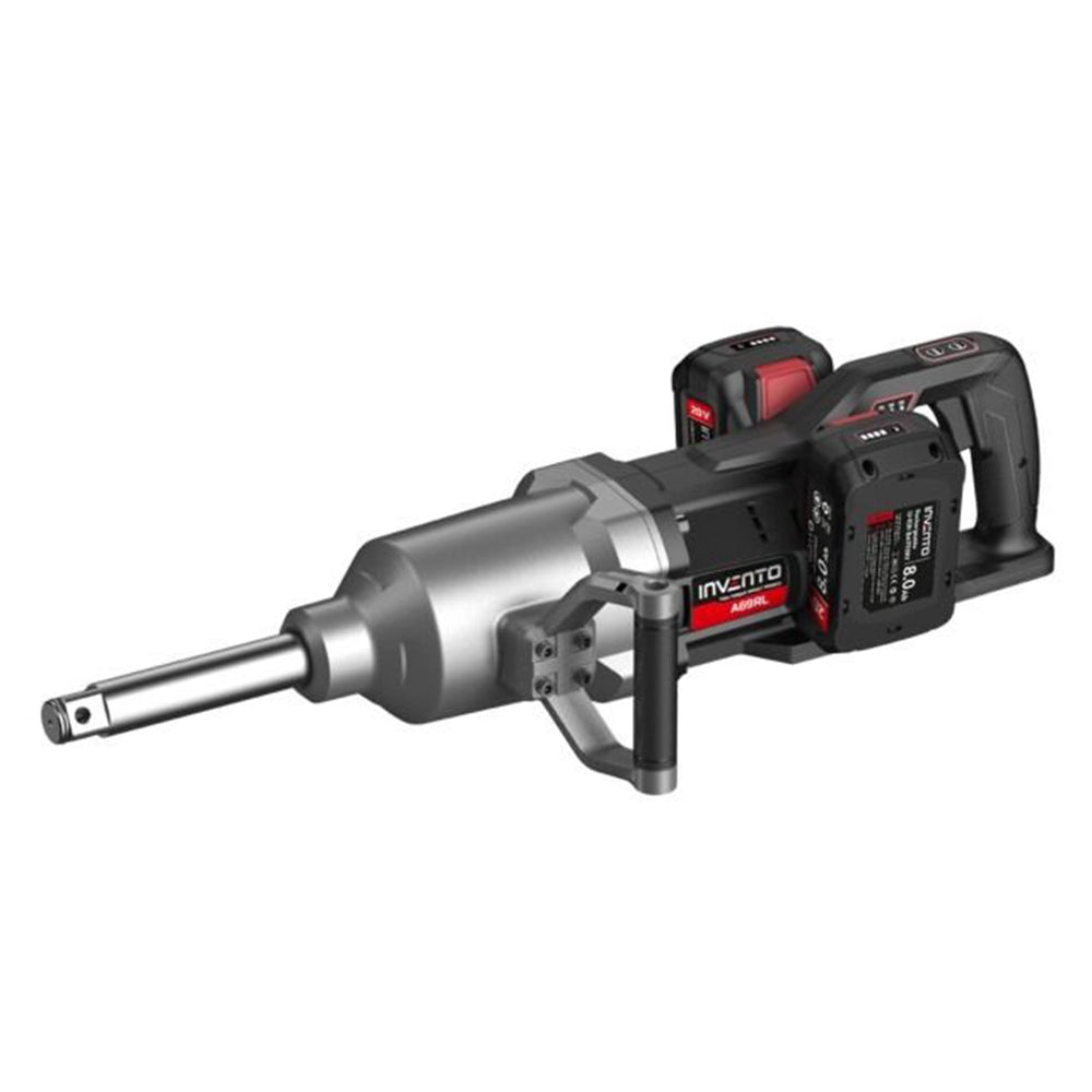 Avvitatore a impulsi professionale per camion e macchinari, 4000 Nm, con 4 accumulatori da 8 Ah Invento