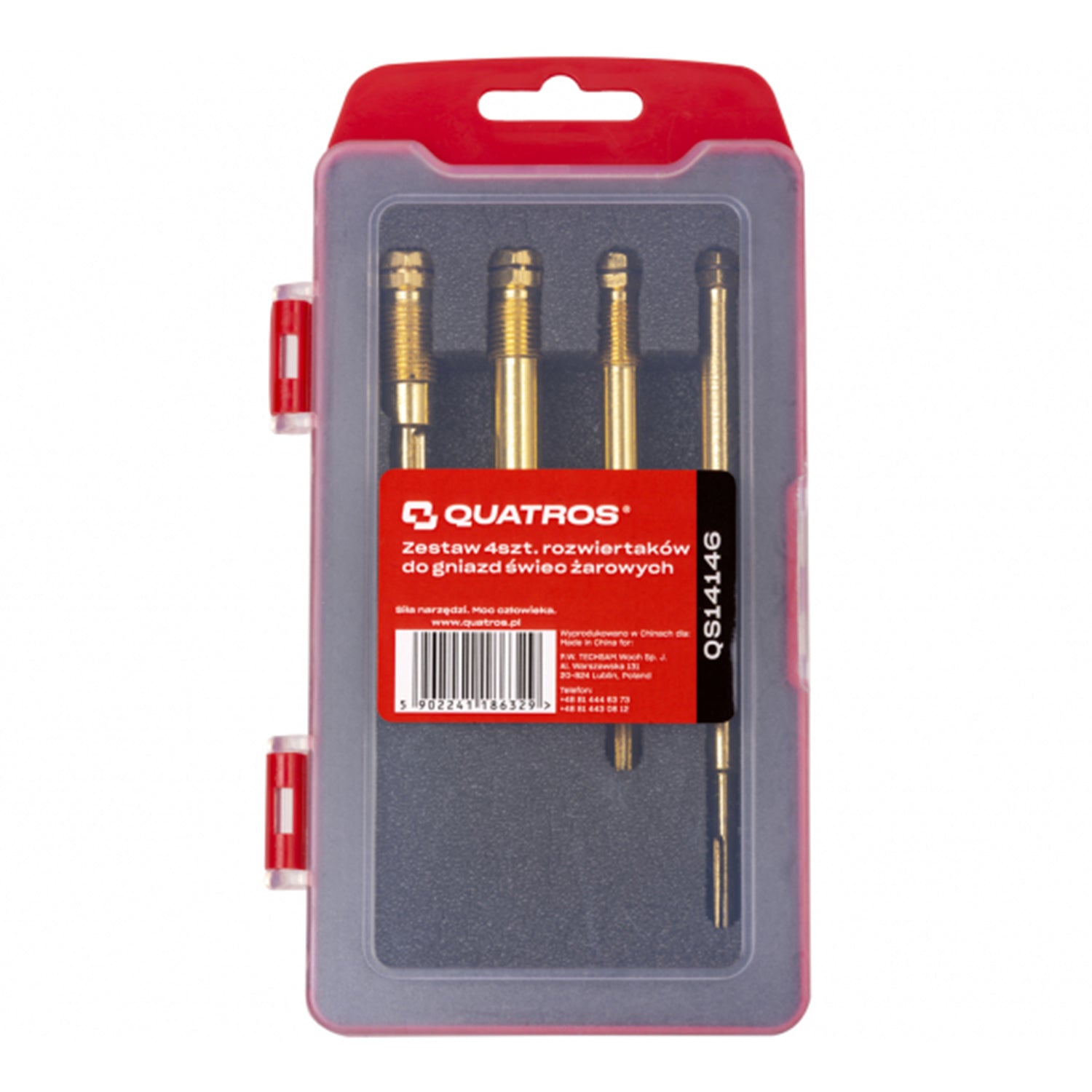Set 4 pezzi alesatori per candelette, alesatore per candelette