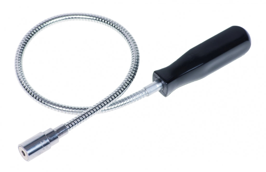 Strumento magnetico flessibile per raccogliere oggetti di ferro, strumento magnetico flessibile per la raccolta di piccole parti, raccoglitore di oggetti metallici, ideale per garage, auto e fai da te, con LED