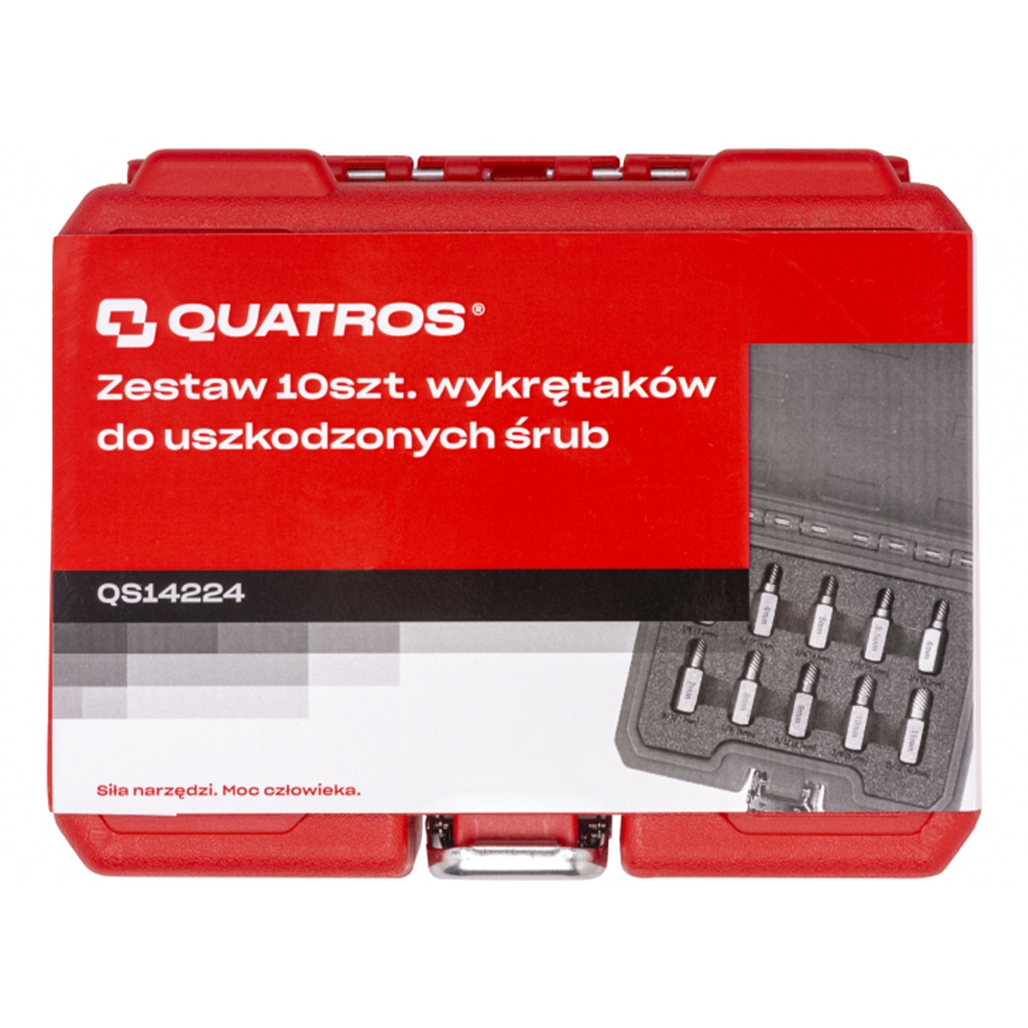 Set di estrattori per viti svitate, rotte e danneggiate - 10 pezzi, argento - kit di rimozione con punte per trapano, estrattori, Quatros