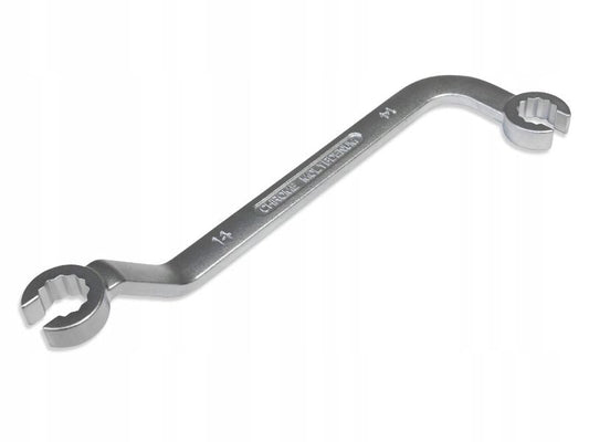 Chiave a doppio anello, aperta per condotti di iniezione diesel 14 mm