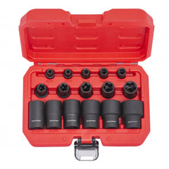 Set-kit chiavi a bussola Torx Plus esterne a 5 punti con attacco quadrato 1/2'' 3/8'' 1/4'' da EP6 a EP32 compatibili con Tesla e Ford Shelby GT500 2020, Quatros