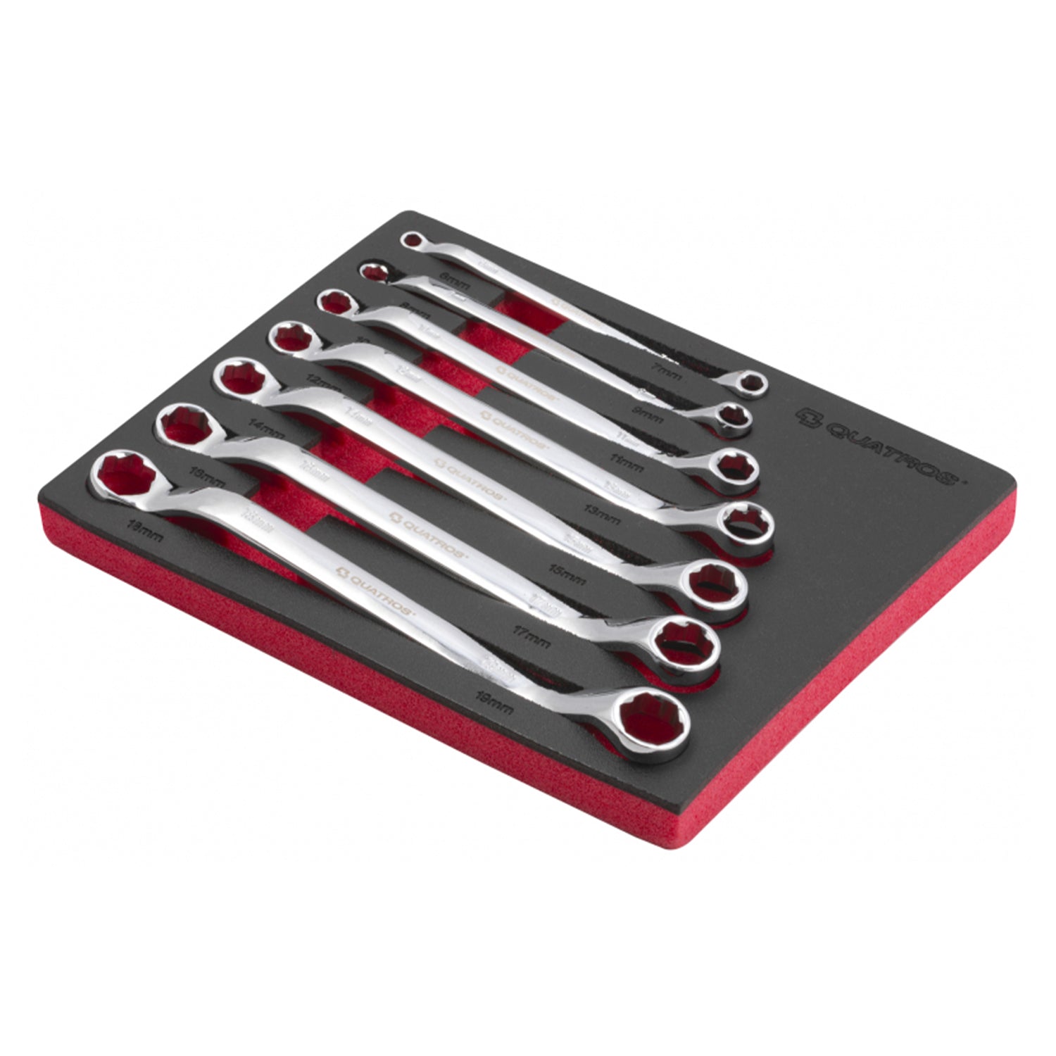 Set di chiavi a doppio anello, gomito, 6–19 mm, 7 pezzi