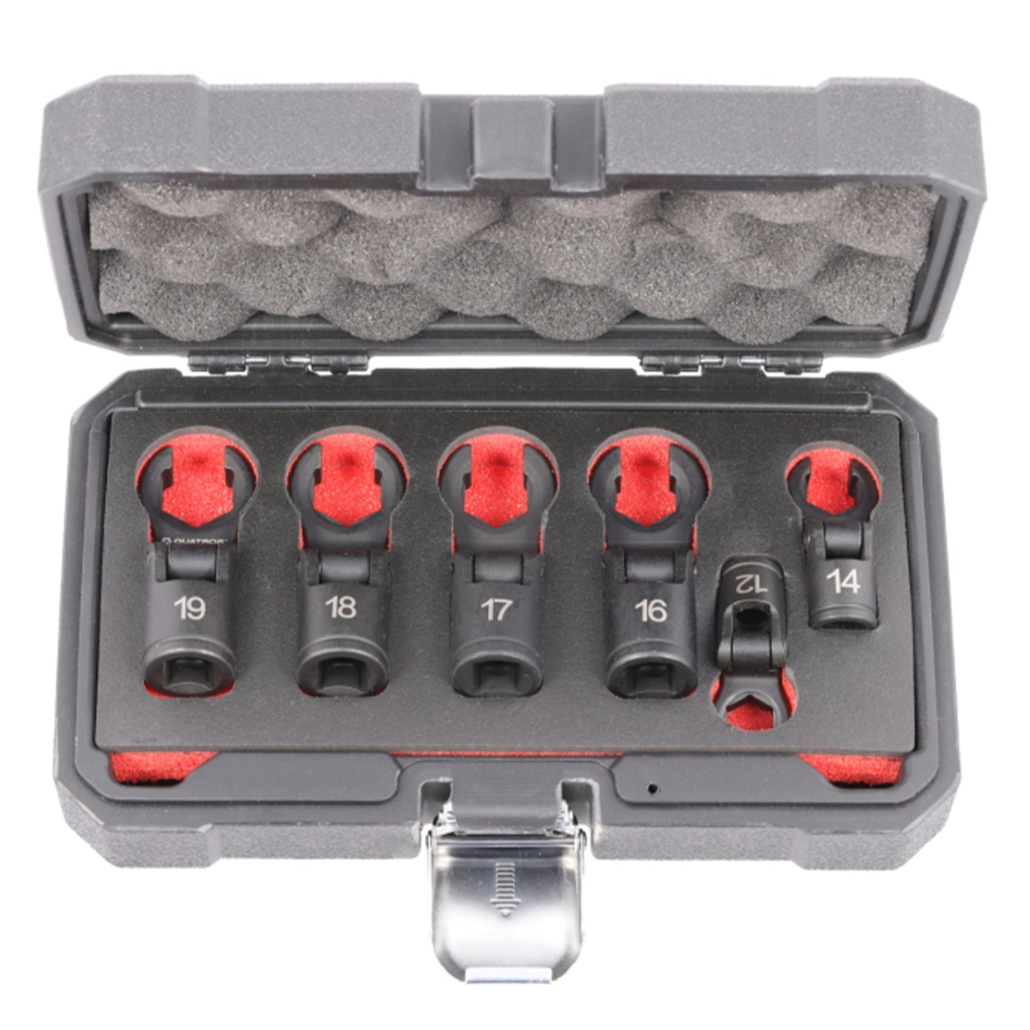 Set di chiavi ad anello aperta con testa flessibile, set chiavi a cricchetto, chiavi per tubi dei freni flare dado, chiavi per rimuovere dadi su linee di carburante, strumento versatile per spazi ristretti, 3/8", 6 pezzi