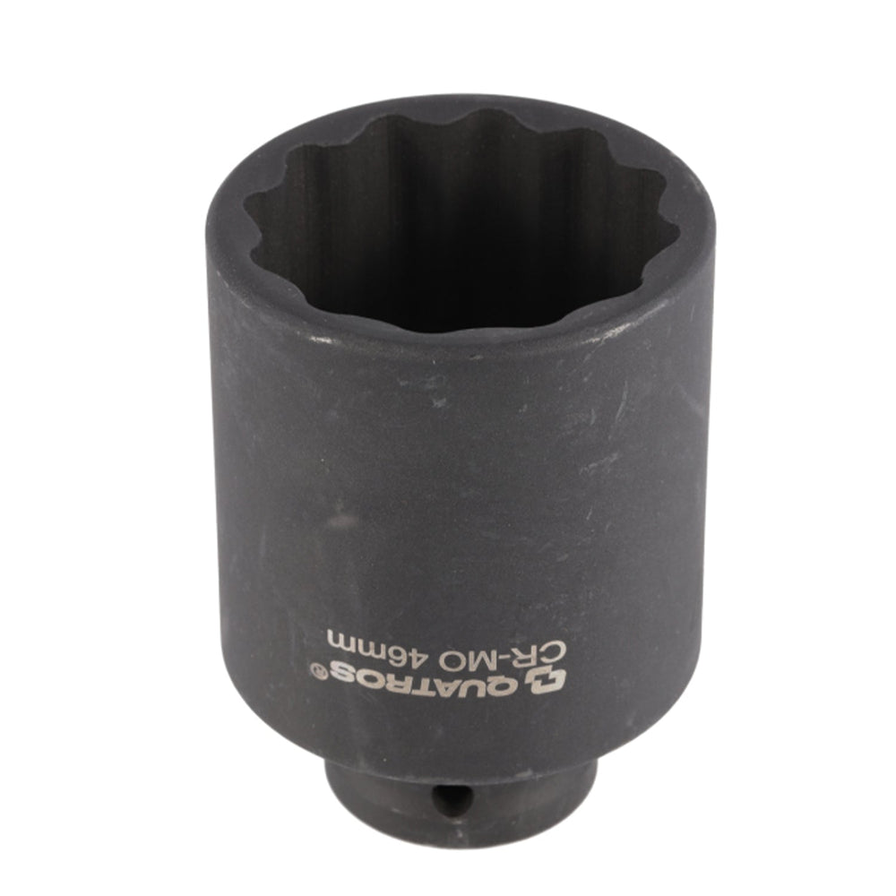 Chiave a bussola a impatto bi-esagonale 1/2", 46 mm, Cr-Mo, poligonale multidente