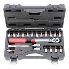 Chiave dinamometrica bici/moto 1/4'' pollice, 5~25 Nm, set da 21 pezzi di punte esagonali e Torx, kit chiavi dinamometriche professionali regolabili, portatile per bicicletta, auto, mountain bike tools