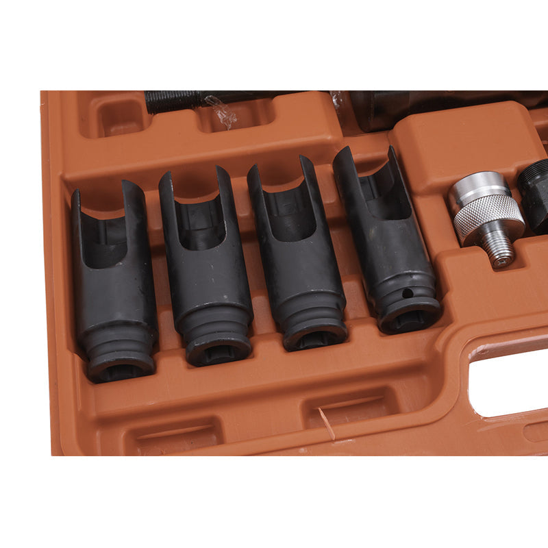 Kit estrattore iniettori motore diesel 14 pz universale con martello scorrevole, set di 14 attrezzi per la rimozione di iniettori diesel