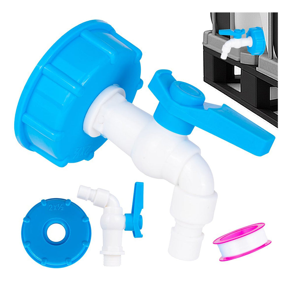 Raccordo rubinetto in plastica adattatore per serbatoio di scarico con filettatura 1/2'', IBC S60X6 Mauser