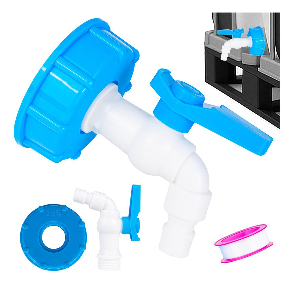 Raccordo rubinetto in plastica adattatore per serbatoio di scarico con filettatura 3/4'',  IBC S60X6 Mauser