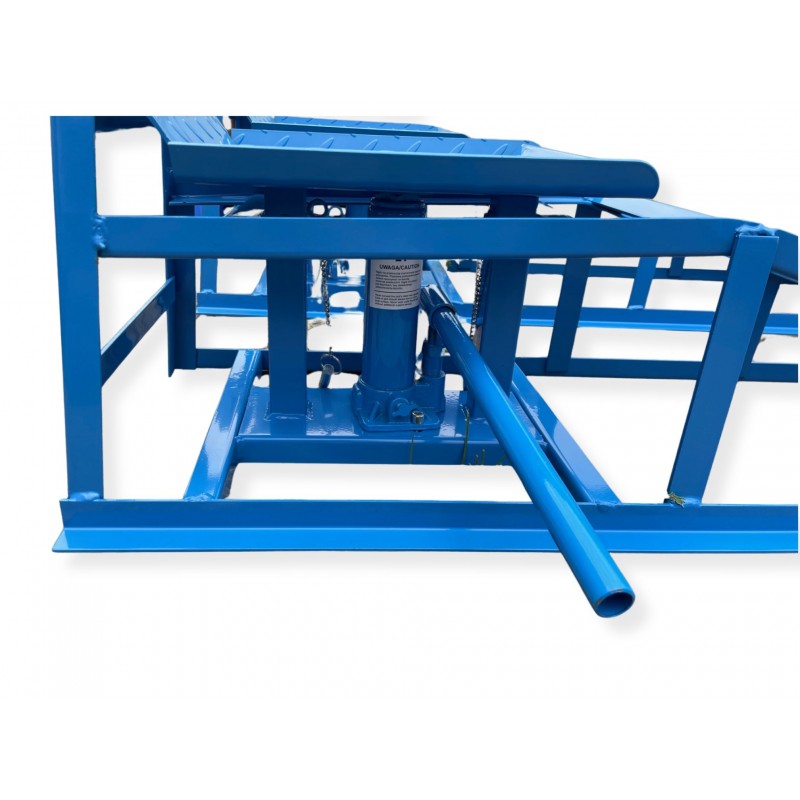 2x Rampe di sollevamento con martinetto idraulico max 2000 kg, altezza regolabile rampa di carico, Kb Global