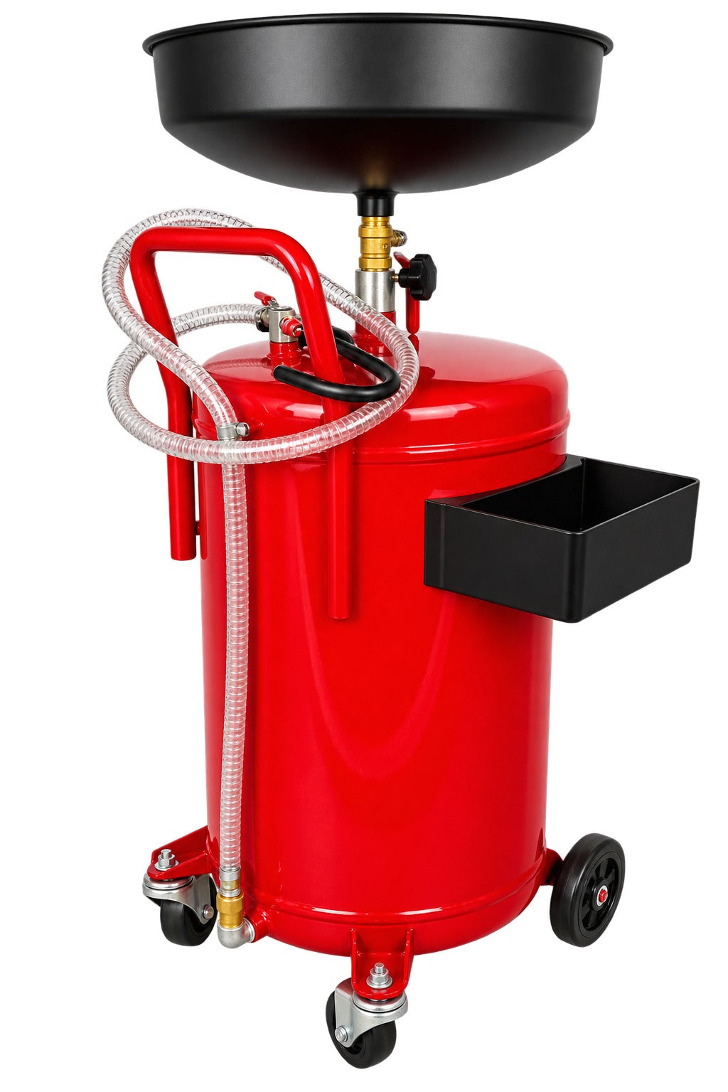 Recuperatore pneumatico per olio esausto da 75 litri con vasca di raccolta 10 litri, scarico a 6-8 bar, asta regolabile Gebo Tools