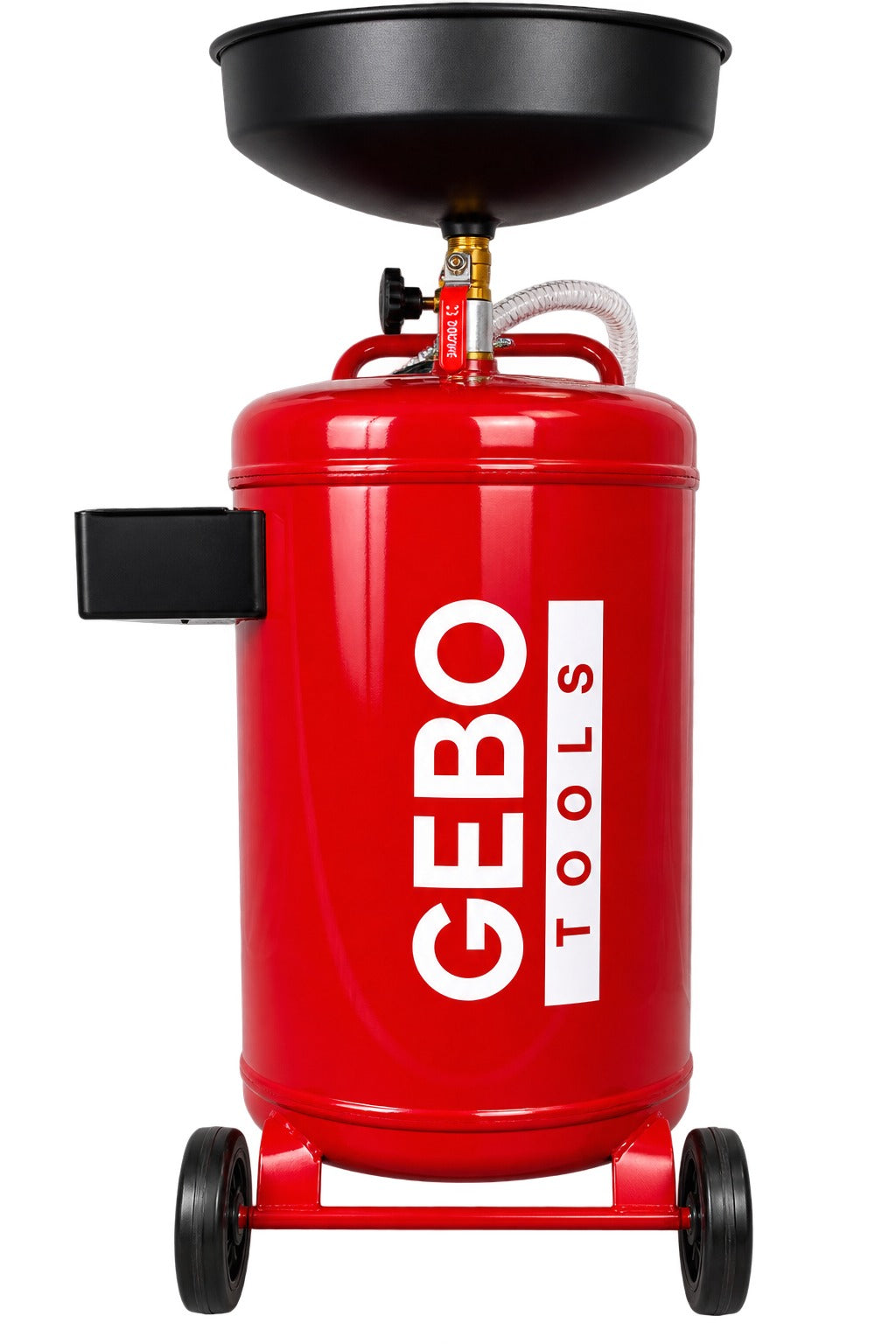 Recuperatore pneumatico per olio esausto da 75 litri con vasca di raccolta 10 litri, scarico a 6-8 bar, asta regolabile Gebo Tools