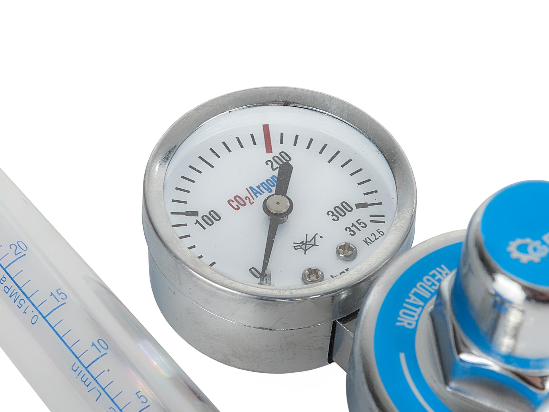 Regolatore di pressione co2 / argon con rotametro