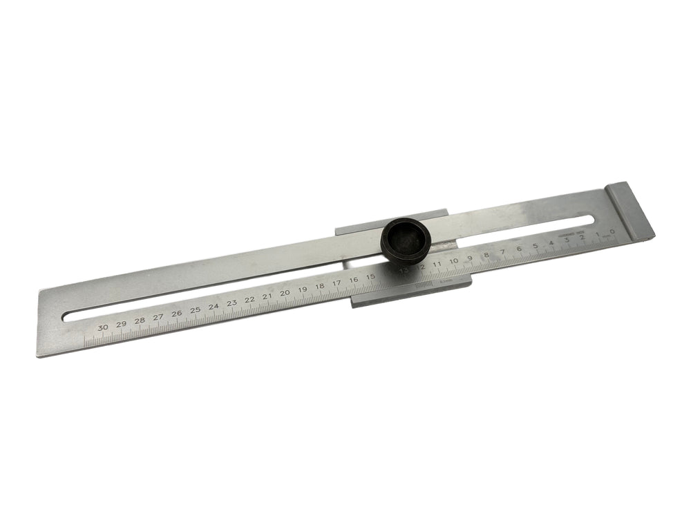 Righello scorrevole per la precisione della tracciatura della lavorazione del legno,strumento di misurazione parallelo in acciaio al carbonio 300 mm Gebo Tools