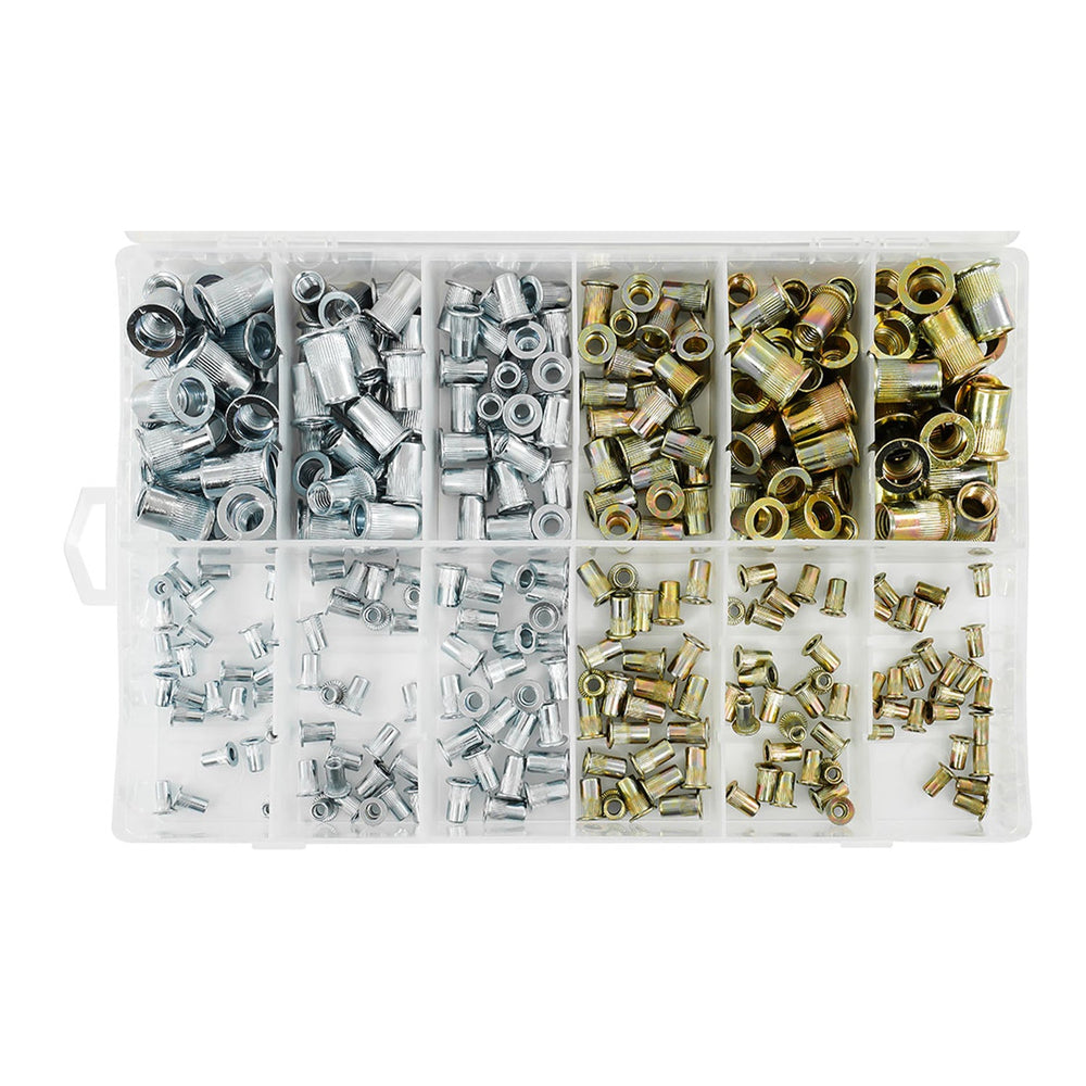 Set-kit rivetti filettati, assortimento dadi per inserti, M3-M10, 300 pezzi