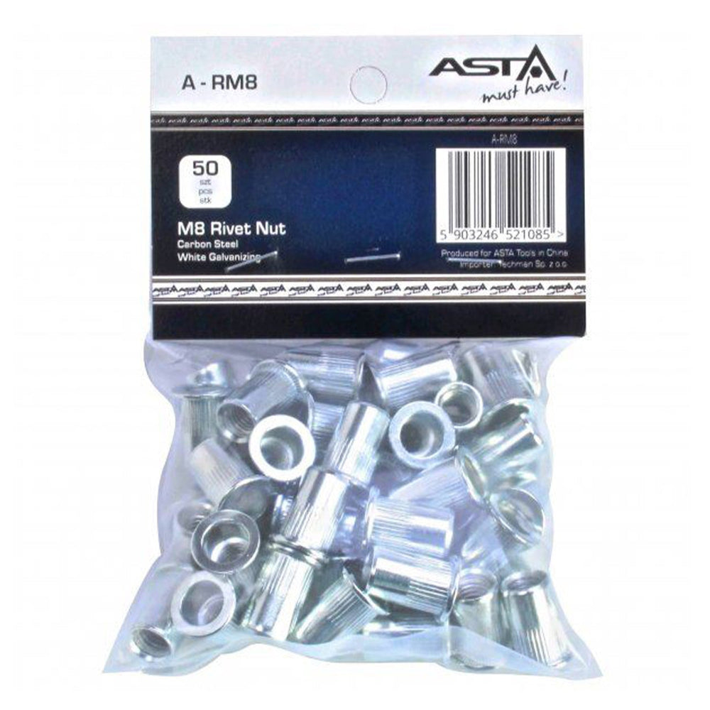 Set-kit rivetti filettati, assortimento dadi per inserti, 8 mm 50 pezzi