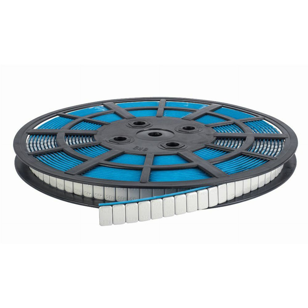 Rotolo di contrappesi adesivi 5 g, Round, pesi di bilanciamento, da 6 kg, grigio, 1200 pezzi Invento