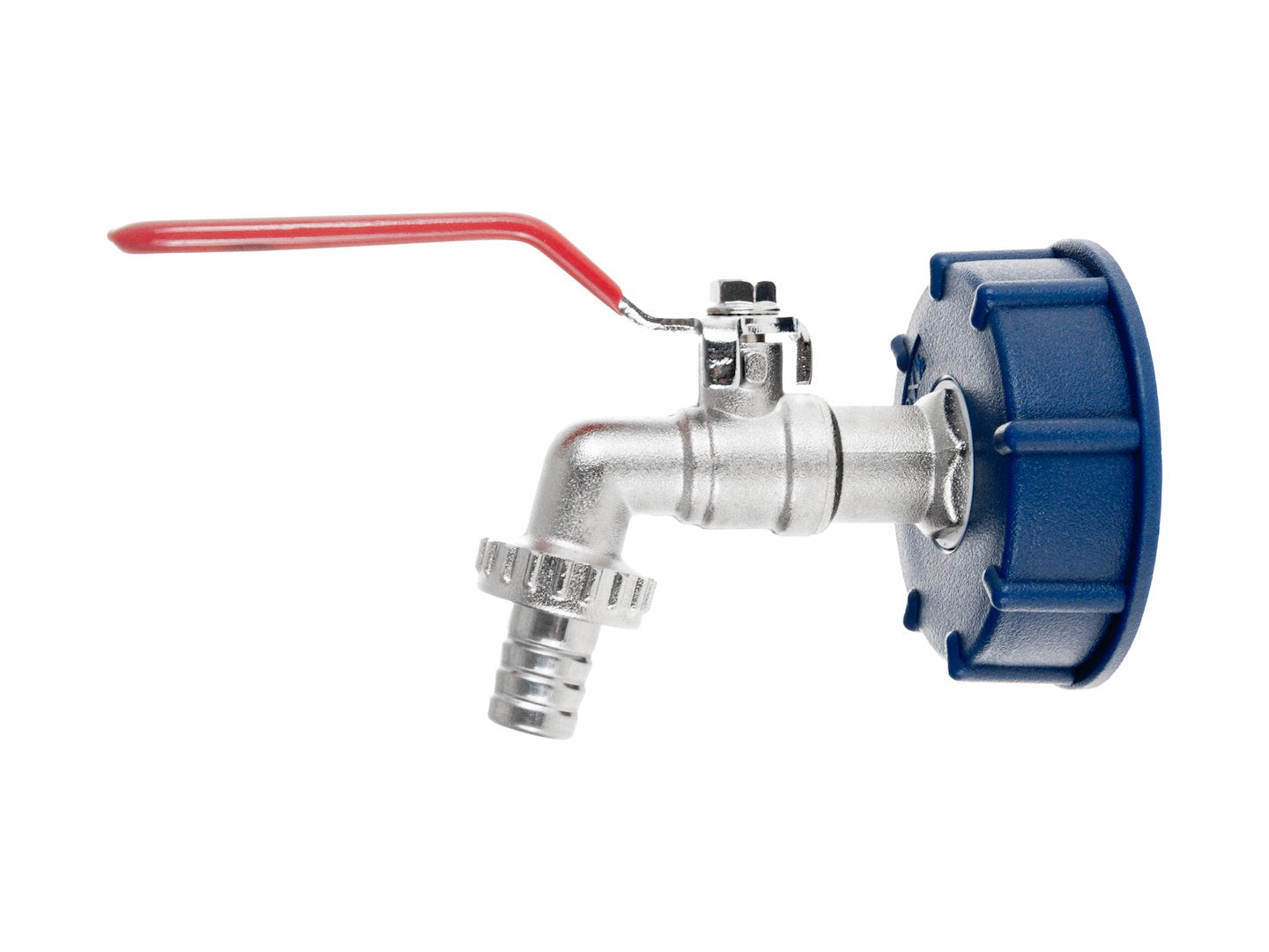 Rubinetto serbatoio S60X6 IBC doppia uscita 1/2" con raccordo per tubo ,adattatore per flessibile