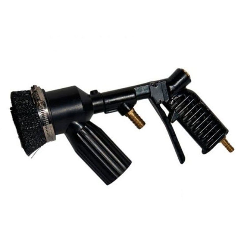 Set-kit pistola per sabbiatrice con aspirazione con nipplo di connessione all'aria. per sabbiatura pneumatica