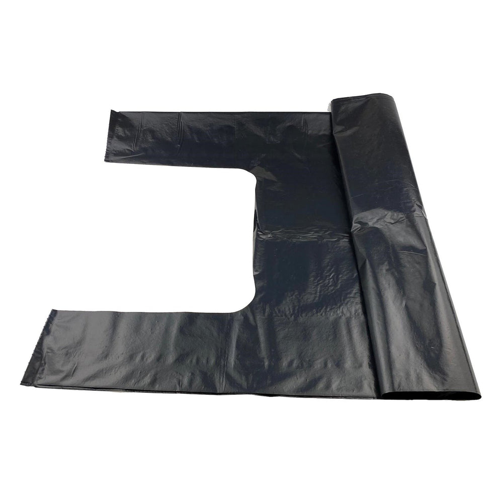 Sacchetti resistenti, chiusura con manici, per rifiuti neri con manico, per cucina, casa, officina, garage, giardino, 125 litri, 10 pezzi