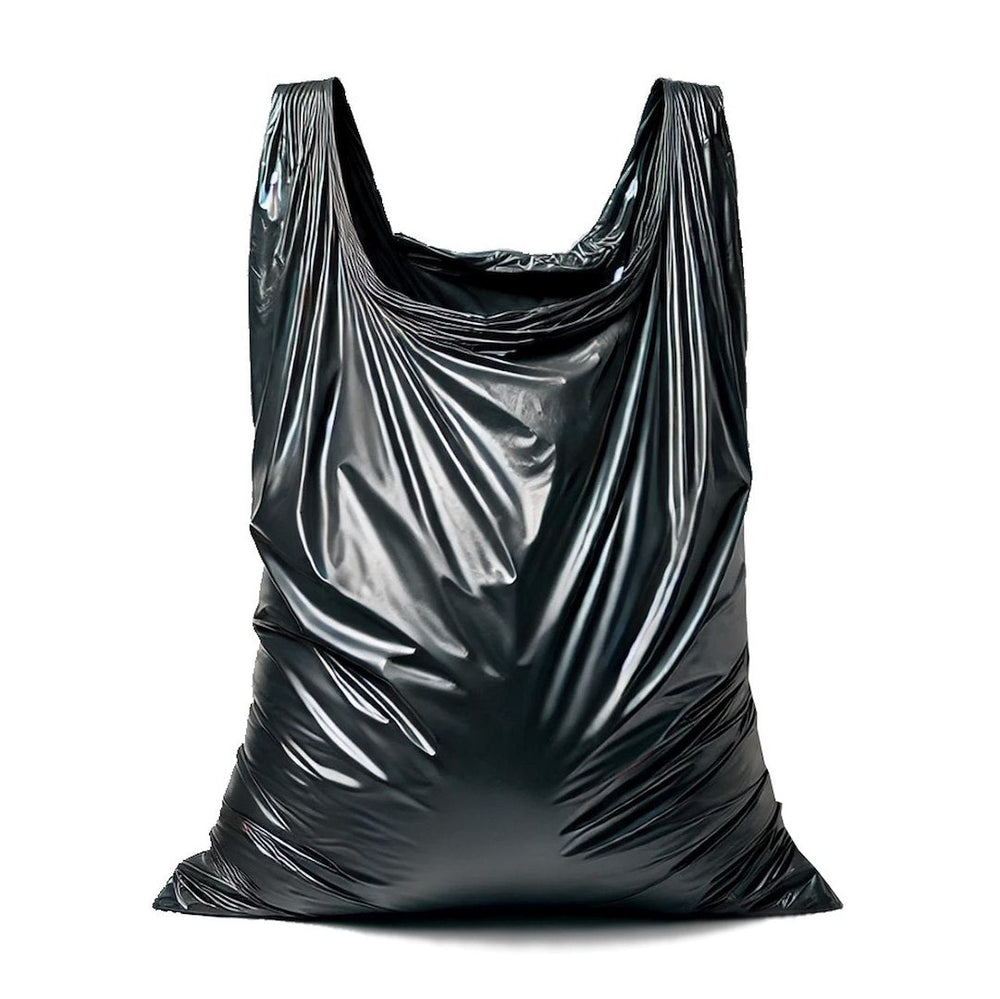 Sacchetti resistenti, chiusura con manici, per rifiuti neri con manico, per cucina, casa, officina, garage, giardino, 160 litri, 10 pezzi