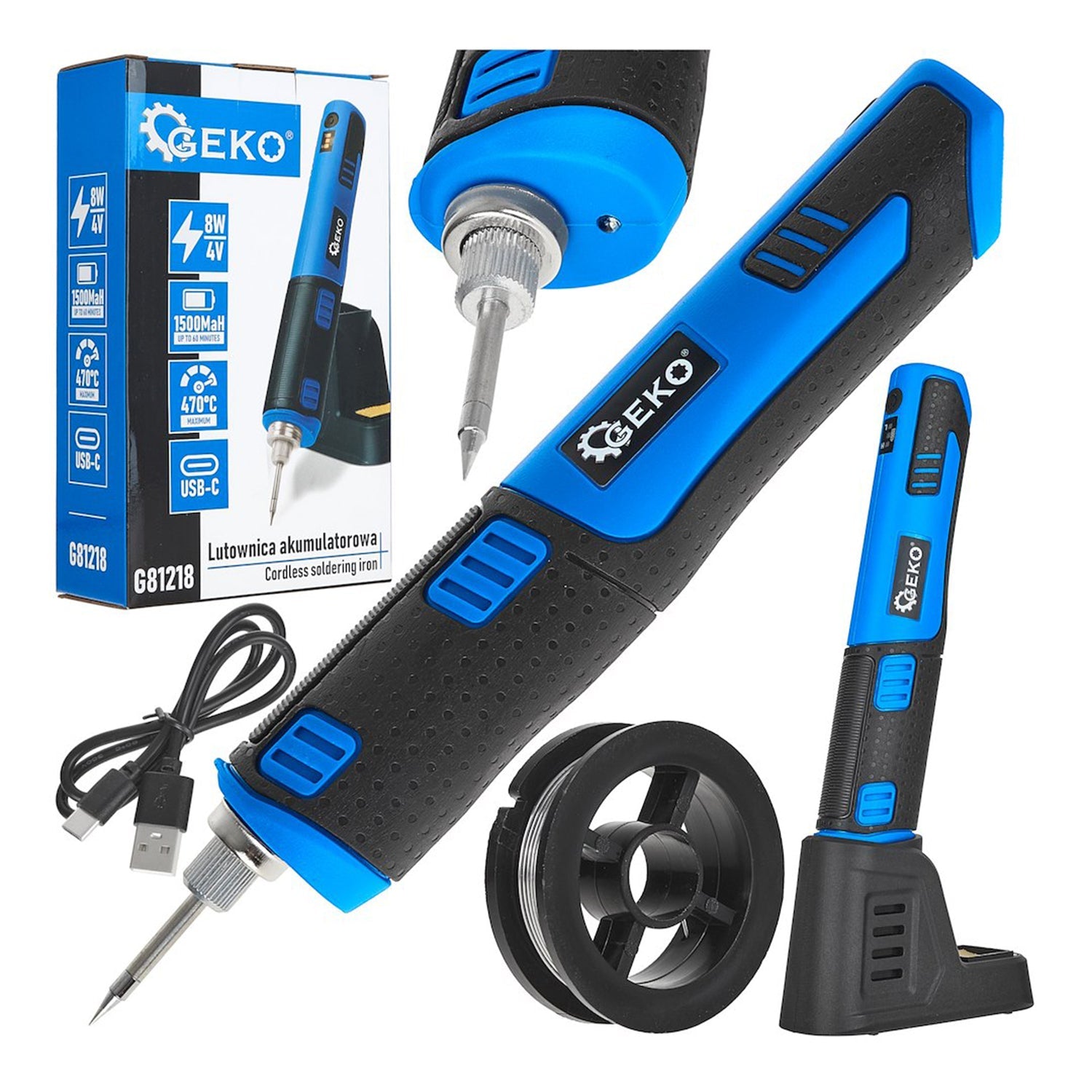 Saldatore elettrico 4V, professionale, pistola termica elettrica, per lavori di copertura, modellismo, senza fili, 1500mAh 8W