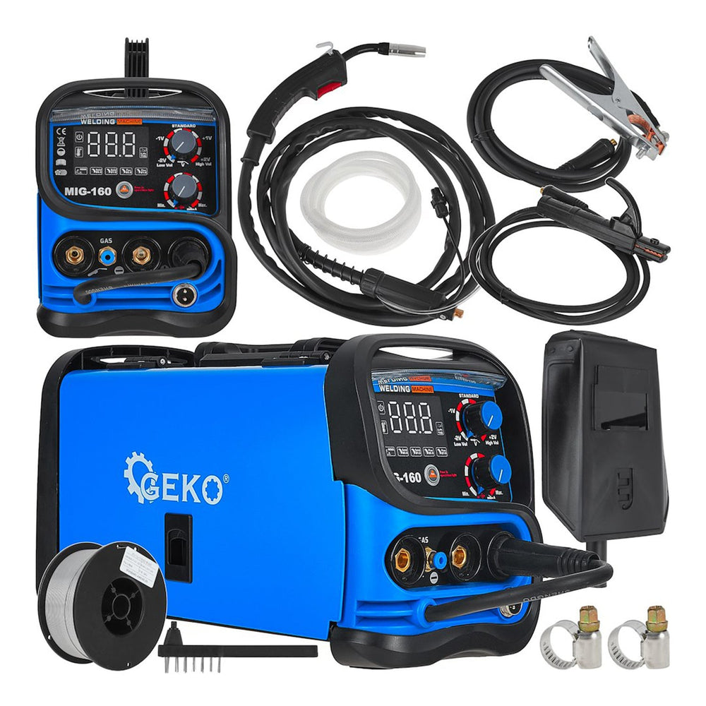 Saldatrice MIG MMA 160A - MAG a gas inerte ac230v a filo continuo 5 in 1 TIG DC Lift, Geko