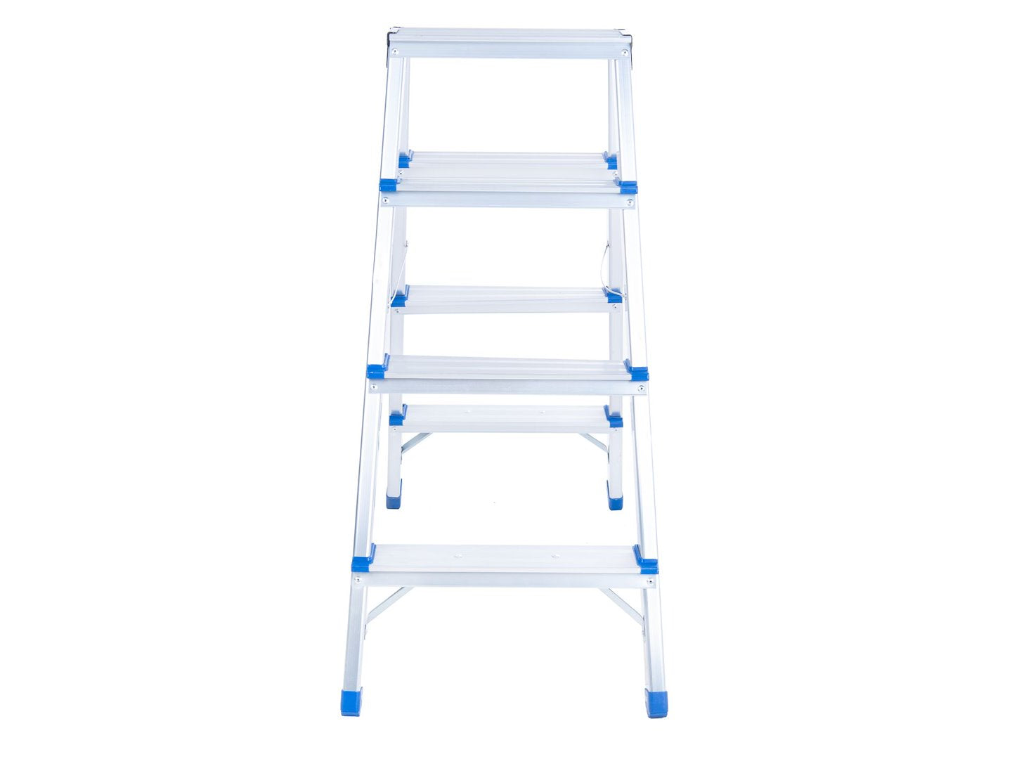 Scala alluminio 4 gradini, doppia salita, portata max 150 kg Geko