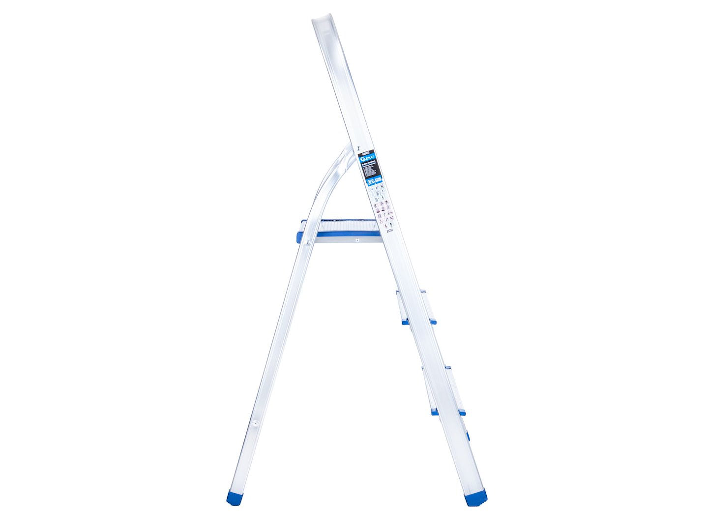 Scala pieghevole in alluminio 3 gradini, portata max 150 kg Geko