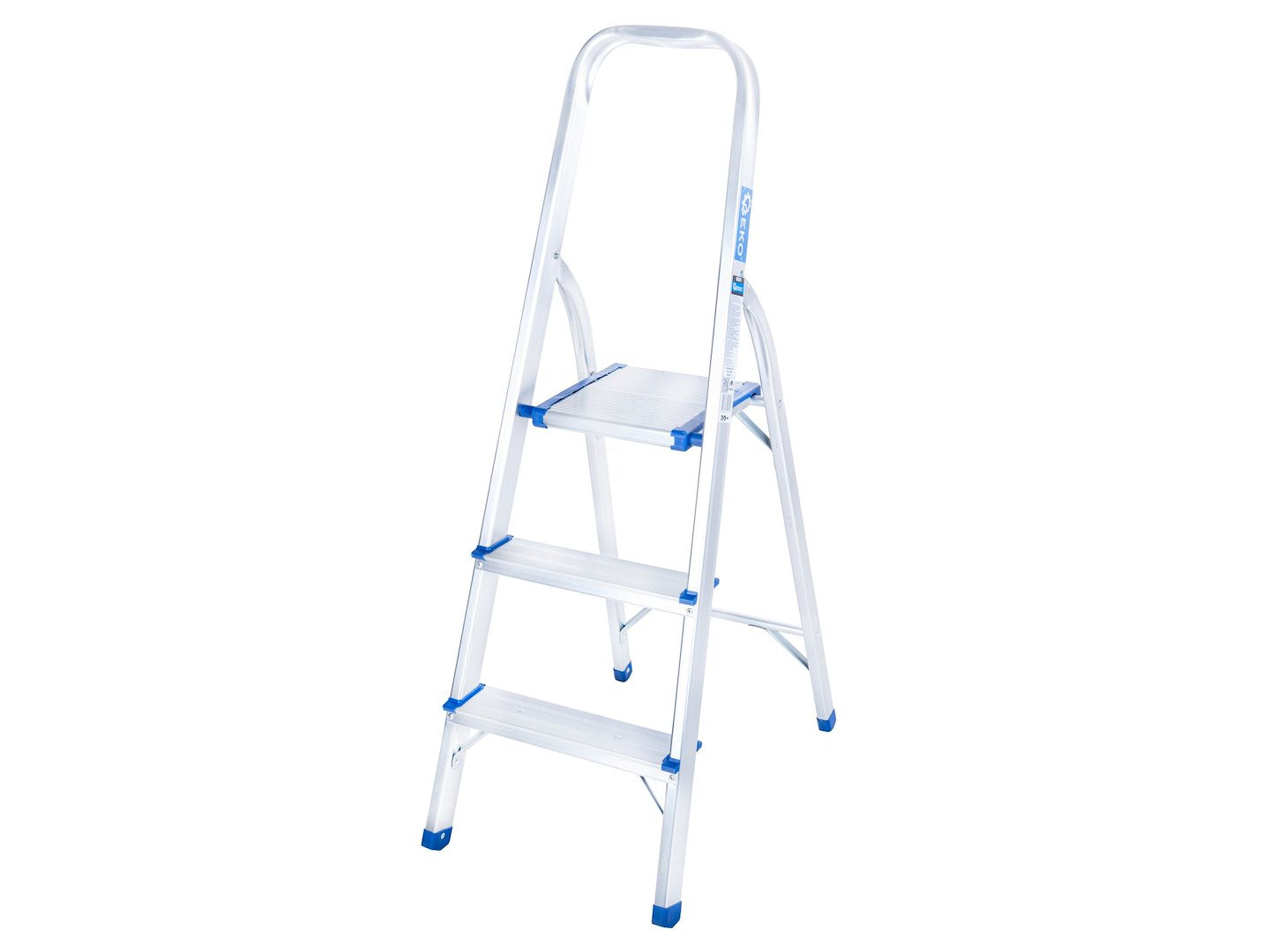 Scala pieghevole in alluminio 3 gradini, portata max 150 kg Geko