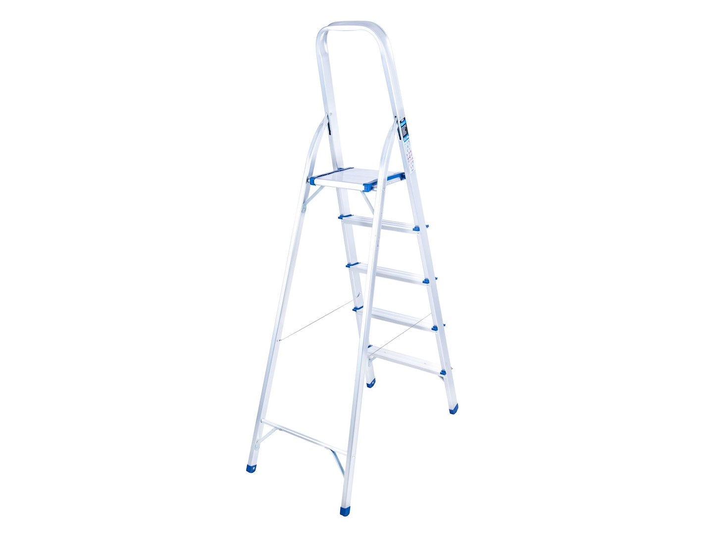 Scala pieghevole in alluminio 5 gradini, portata max 150 kg Geko