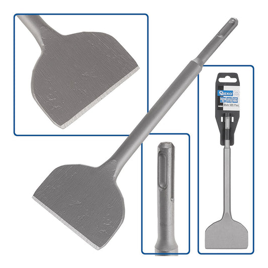Scalpello SDS Plus, per piastrelle, a spatola, angolato piegato, per ceramica, granito, 80/250 mm, Geko