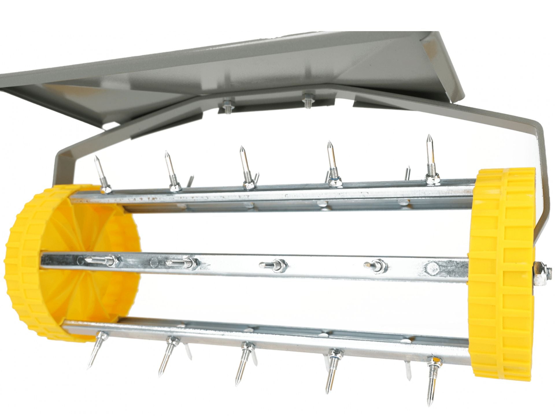Scarificatore manuale con rullo aeratore,arieggiatore per prati,erba e giardini, con chiodi, punte per impieghi gravosi, Geko
