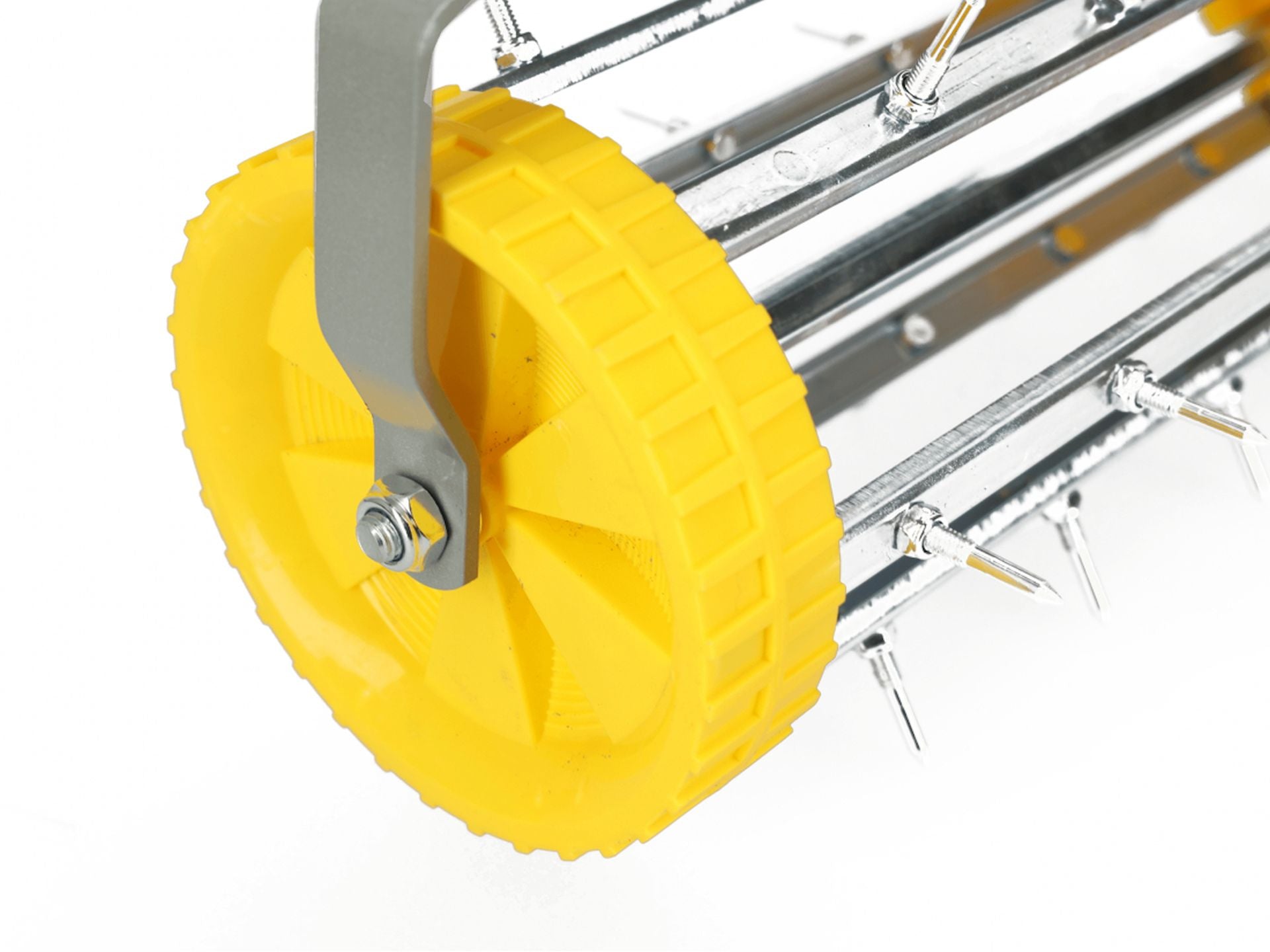 Scarificatore manuale con rullo aeratore,arieggiatore per prati,erba e giardini, con chiodi, punte per impieghi gravosi, Geko