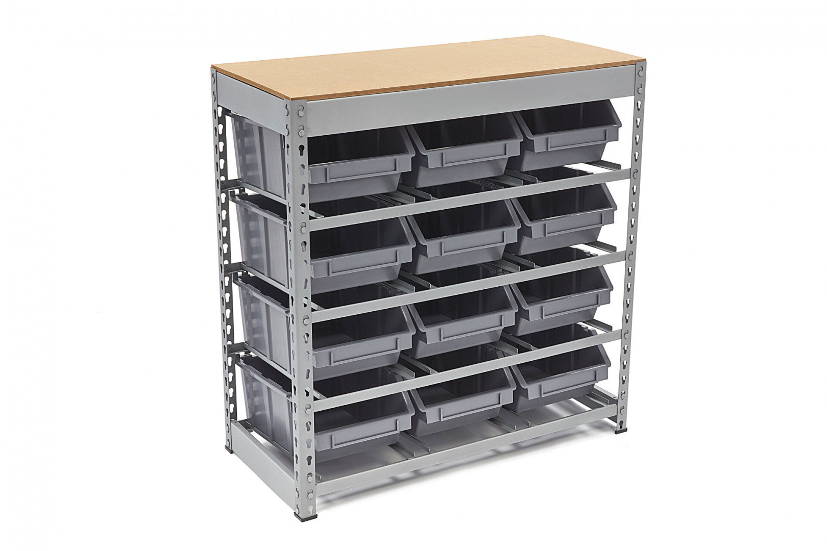 Scaffale portaoggetti con 12 contenitori