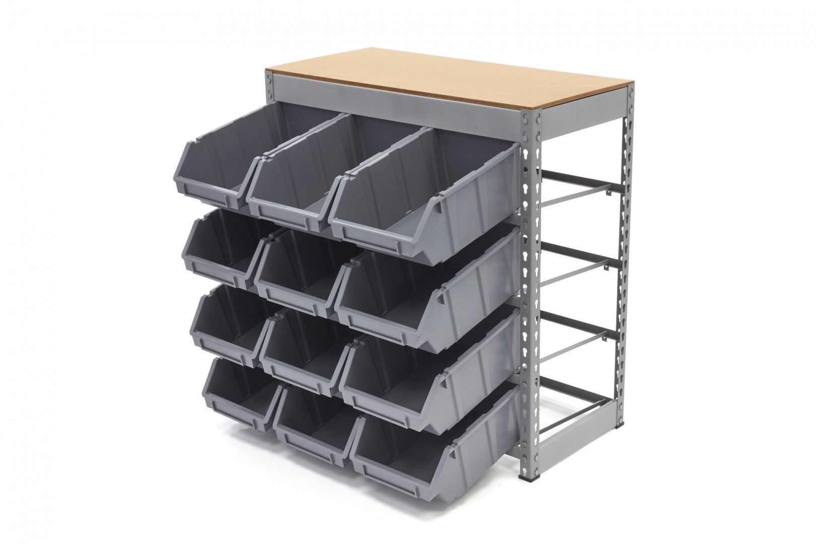 Scaffale portaoggetti con 12 contenitori