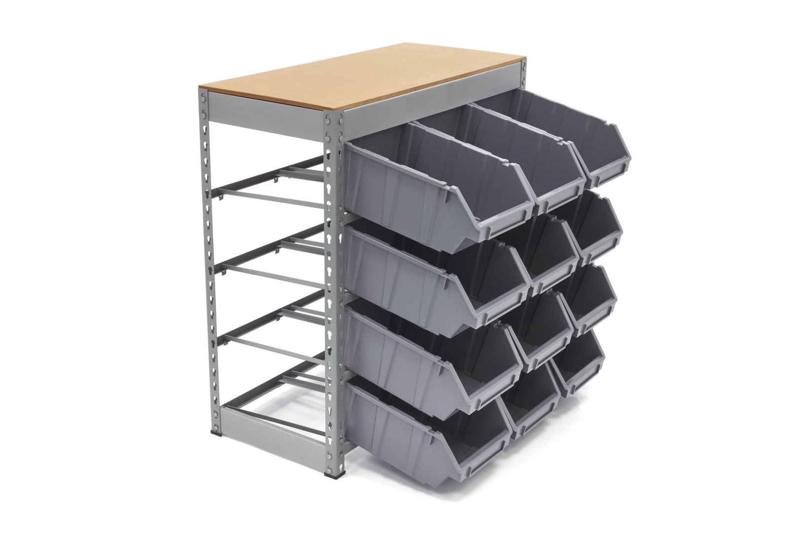 Scaffale portaoggetti con 12 contenitori