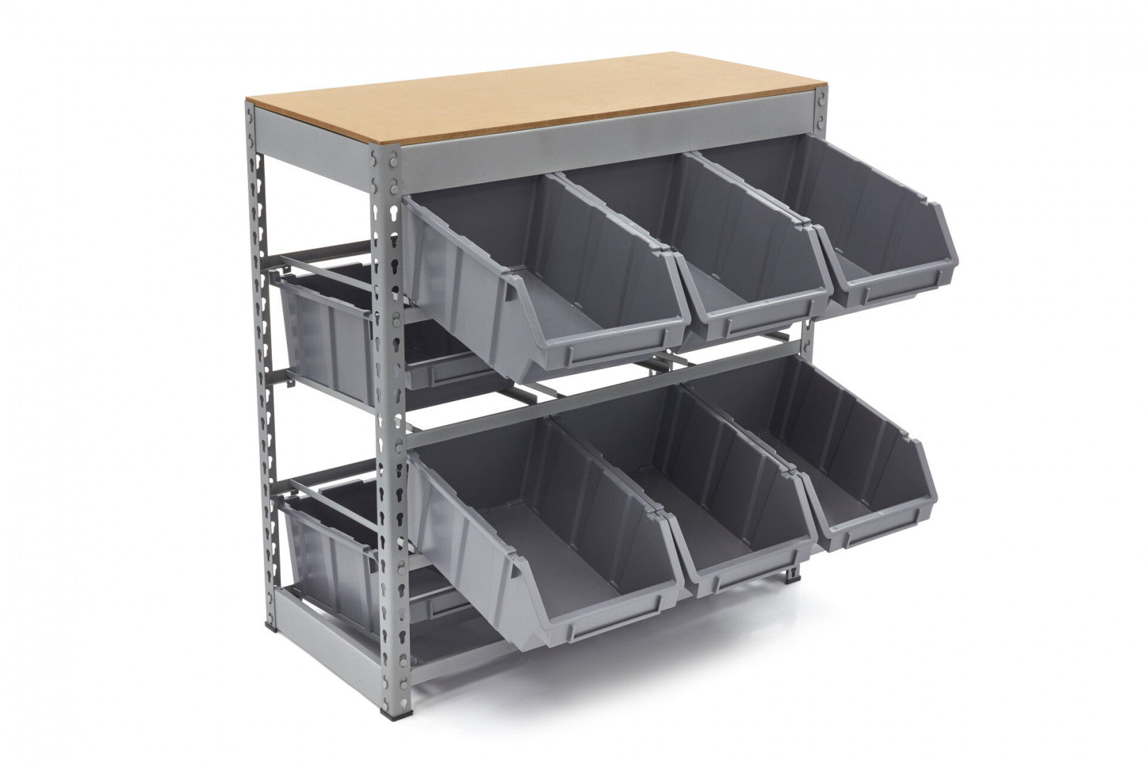 Scaffale portaoggetti con 12 contenitori