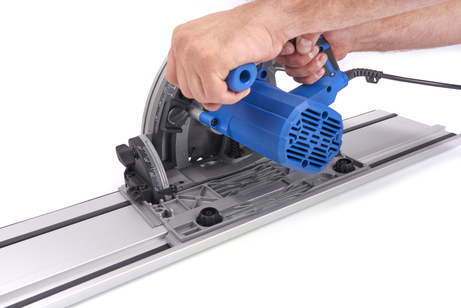 Sega circolare professionale, lama, binario di guida, 1200 W 165mm