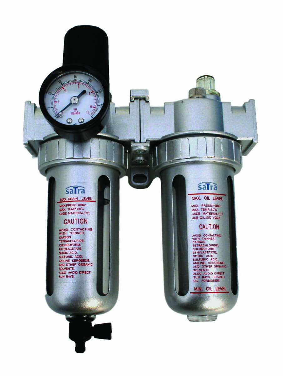 Separatore d'acqua e olio ad aria compressa, riduttore di pressione per compressore, filtro regolatore 1/2 ", Satra
