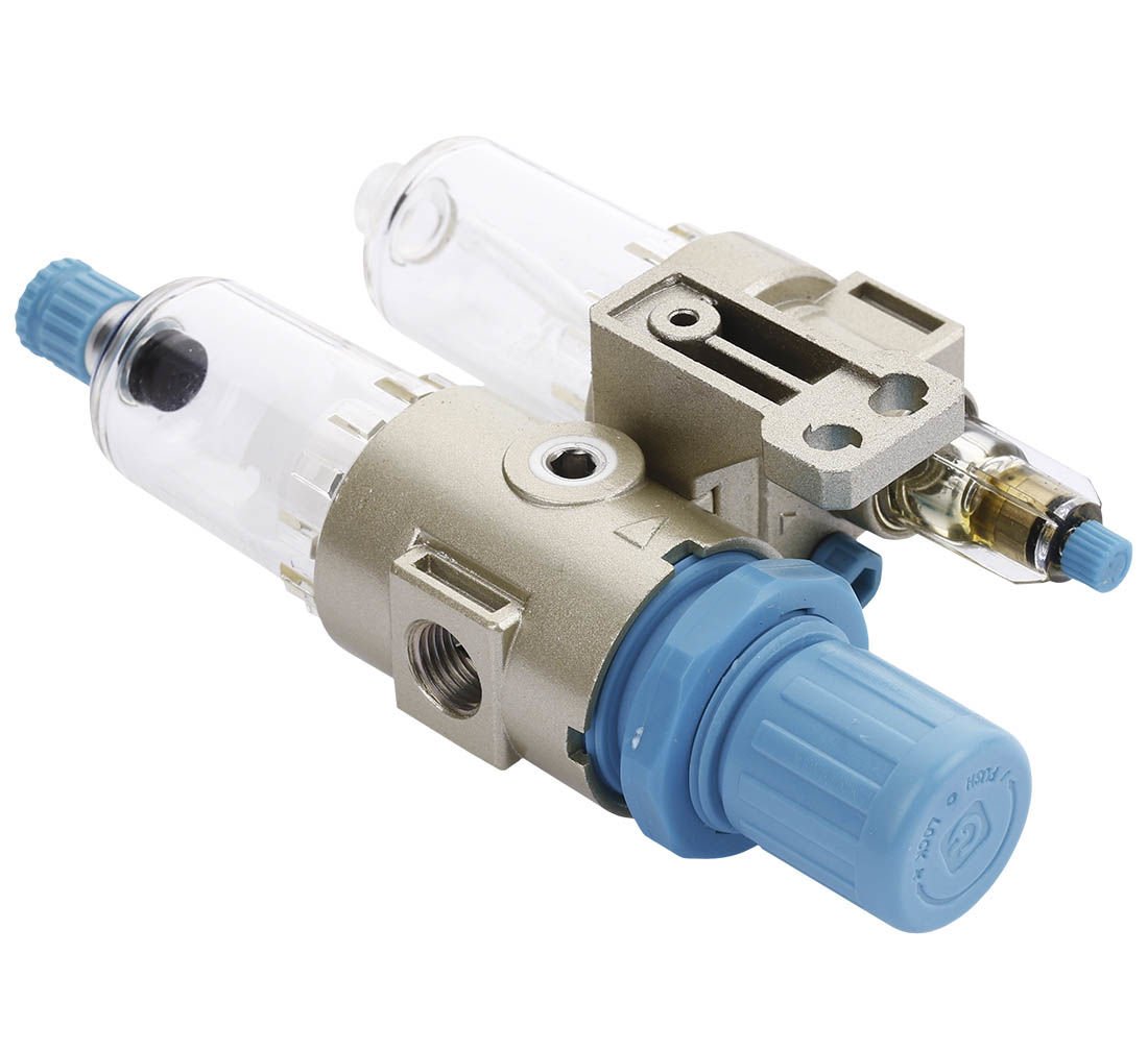 Separatore d'acqua e olio ad aria compressa, riduttore di pressione per compressore, filtro regolatore con manometro 1/4 " P600